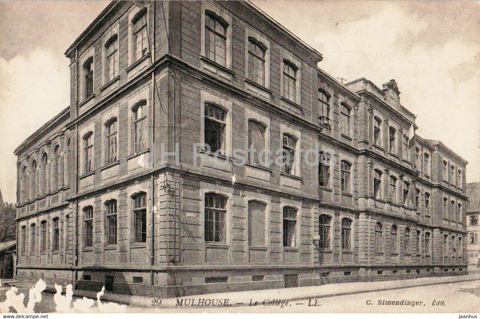 Mulhouse - Le College - 29 - old postcard - France - unused - JH Postcards