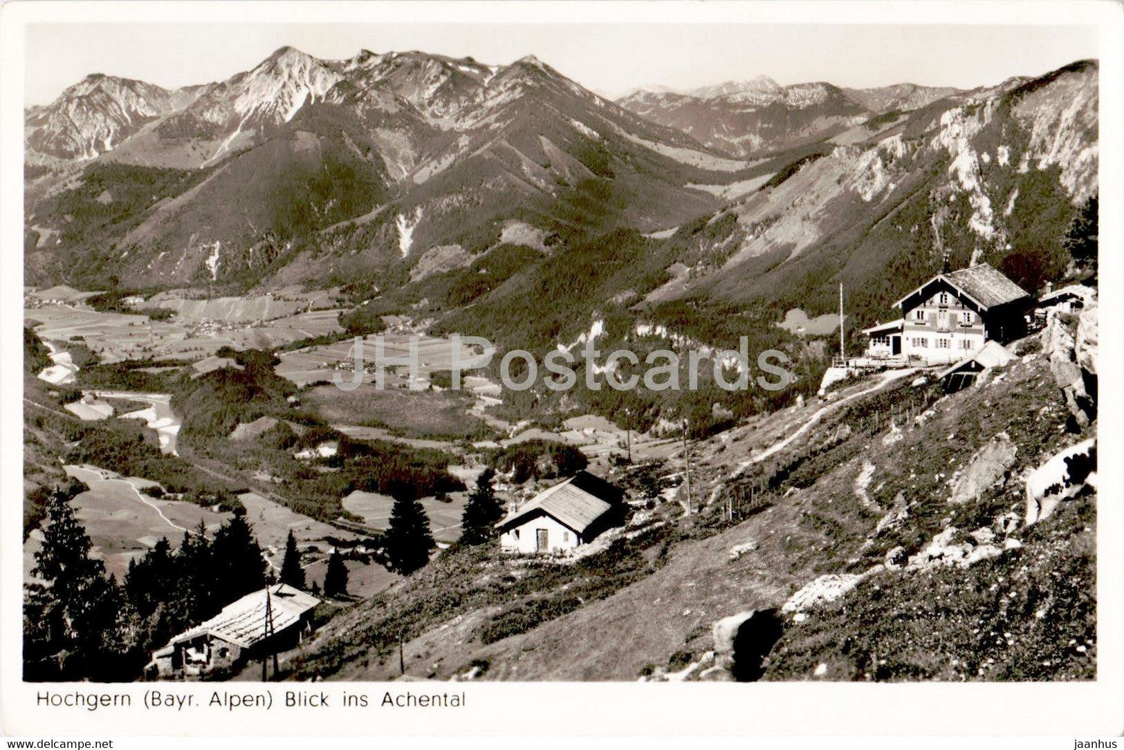 Hochgernhaus - Hochgern - Blick in Achental - old postcard - Germany - unused - JH Postcards