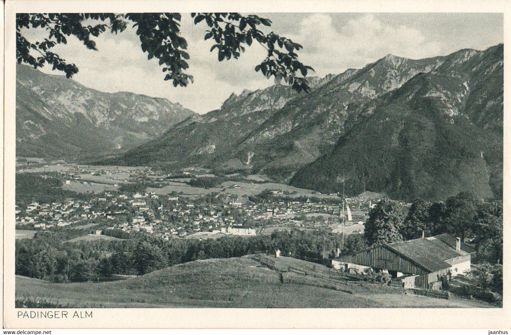 Padinger Alm - Die Padingeralm mit Blick auf Bad Reichenhall - old postcard - 454 - Germany - unused - JH Postcards