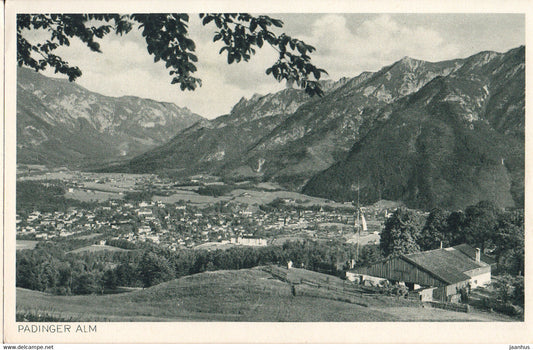 Padinger Alm - Die Padingeralm mit Blick auf Bad Reichenhall - old postcard - 454 - Germany - unused - JH Postcards