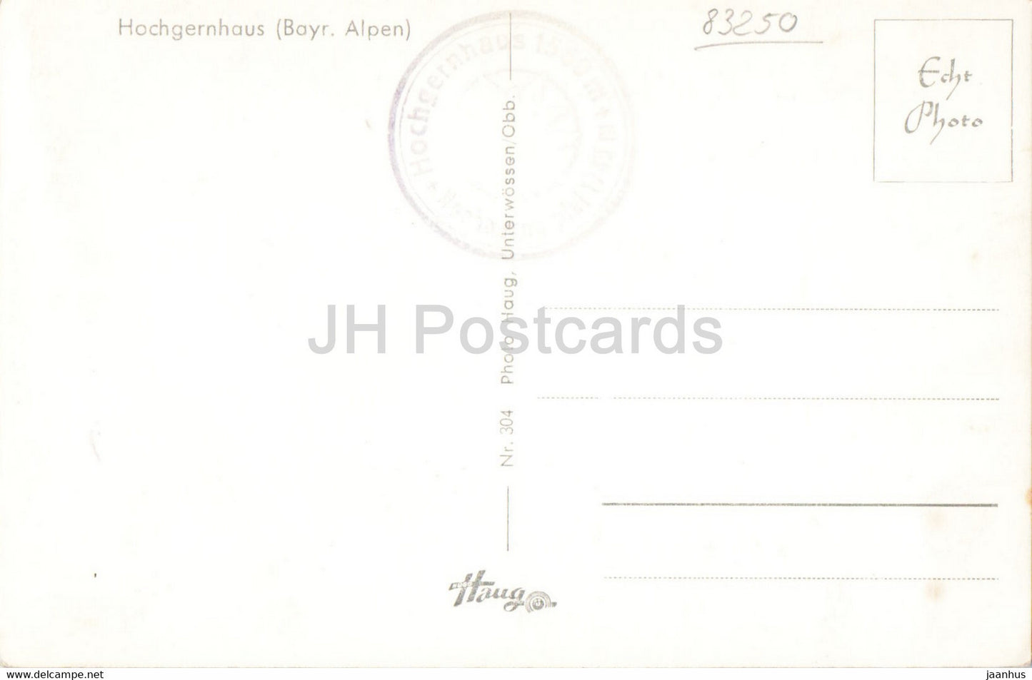 Hochgernhaus - Hochgern - Blick in Achental - old postcard - Germany - unused