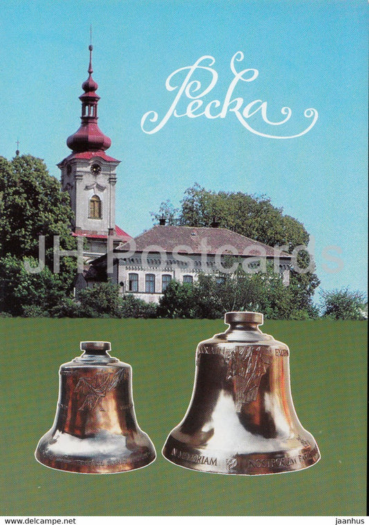 Pecka - Barokni kostel - Baroque Church - church bells - 2000 - Czech Republic - used - JH Postcards