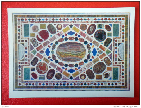 Table-top with an oval Aragonite by Giacomo Raffaelli - italian art - 1970 - Russia USSR - unused - JH Postcards