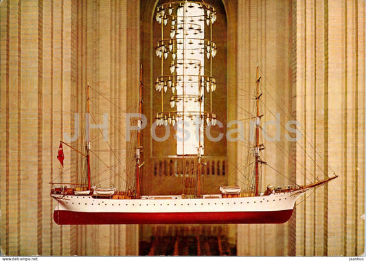 Copenhagen - Kobenhavn - Grundtvigskirken - Kirkeskibet - church - ship model - the nave - 6001 - Denmark - unused - JH Postcards