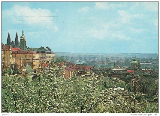 The Castle of Prague Hradcany and the Little Town Quarter - Praha - Prague - Czechoslovakia - Czech - used 1973 - JH Postcards