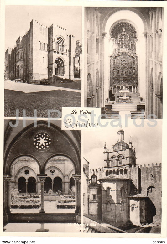 Se Velha Coimbra - architecture - multiview - 1964 - Portugal - used - JH Postcards