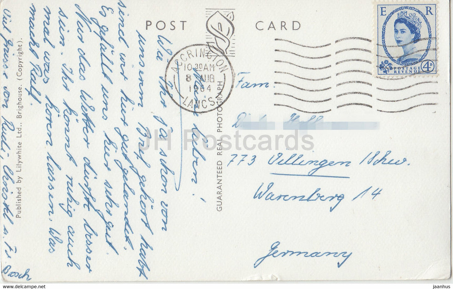 Accrington - Markthalle - Stadtzentrum - Musikpavillon - 1964 - alte Postkarte - Vereinigtes Königreich - England - gebraucht