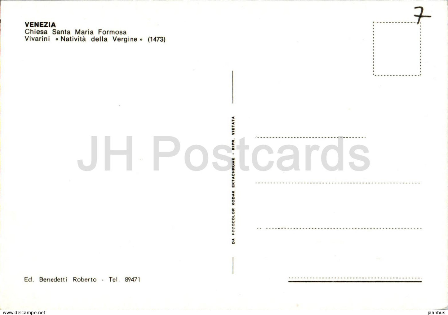 Venezia - Venice - Chiesa Santa Maria Formosa - Vivarini - Nativita della Vergine - church - Italy - used