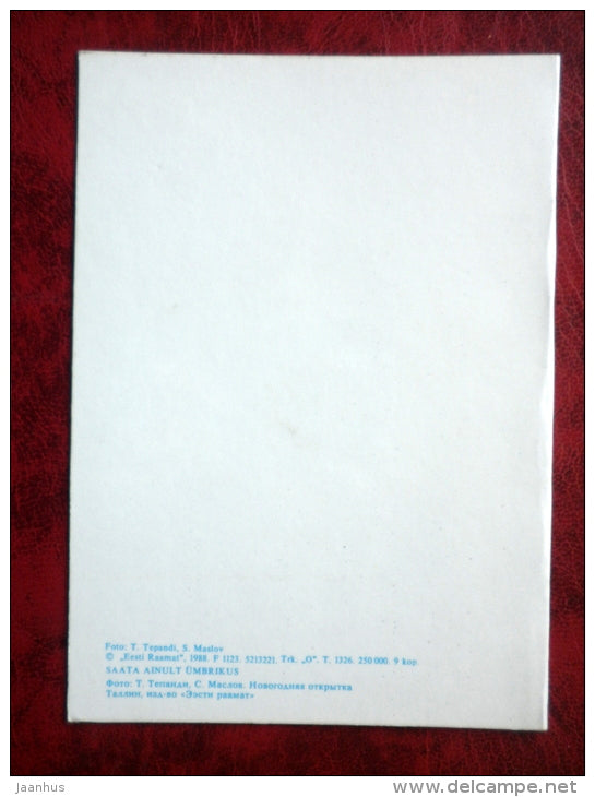 New Year greeting card - Santa Claus - girl - 1988 - Russia - USSR - unused - JH Postcards