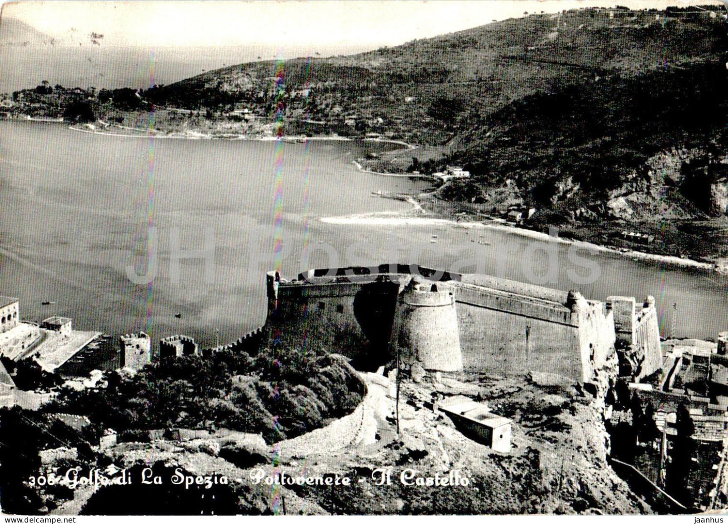 Golfo di la Spezia - Portovenere - Il Castello - castle - 60 - old postcard - 1956 - Italy - used - JH Postcards