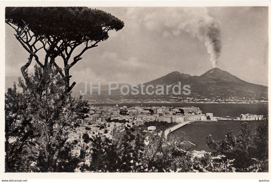 Napoli - Naples - Vesuvius - volcano - 599 - old postcard - Italy - unused - JH Postcards