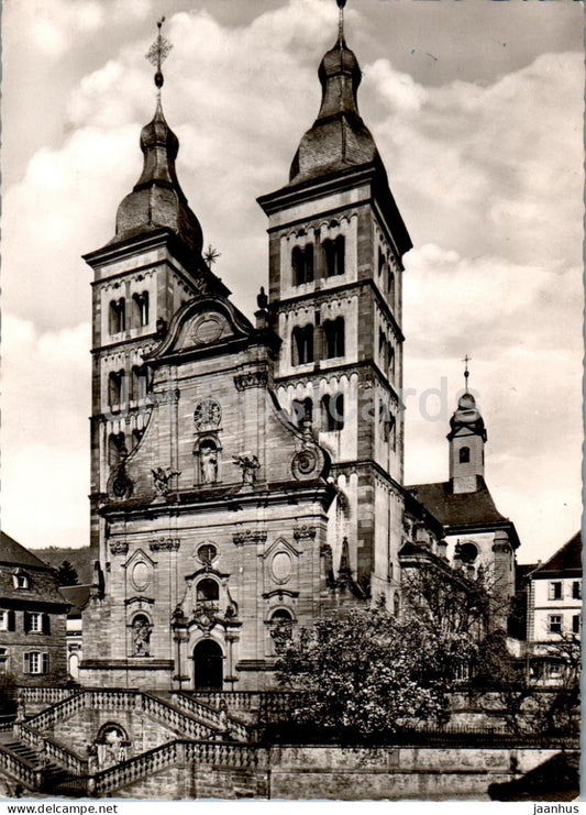 Amorbach i Odenwald - Abteikirche - church - 822 - Germany - used - JH Postcards