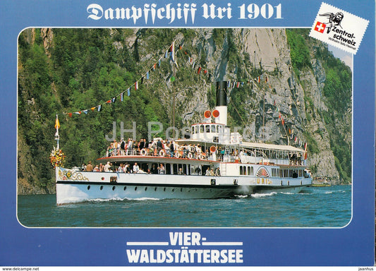 Vierwaldstattersee -  Dampfschiff Uri - passenger ship - steamer - 2000 - Switzerland - used - JH Postcards