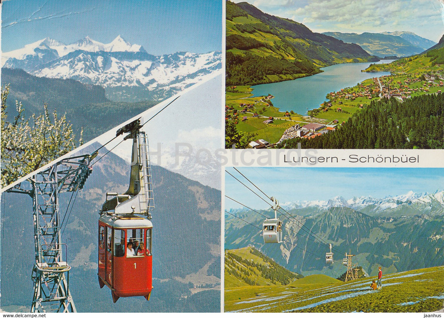 Kurort Lungern - Schonbuel - cable car - Wetterhorngruppe - Luftseilbahn - Pilatus - 1966 - Switzerland - used - JH Postcards