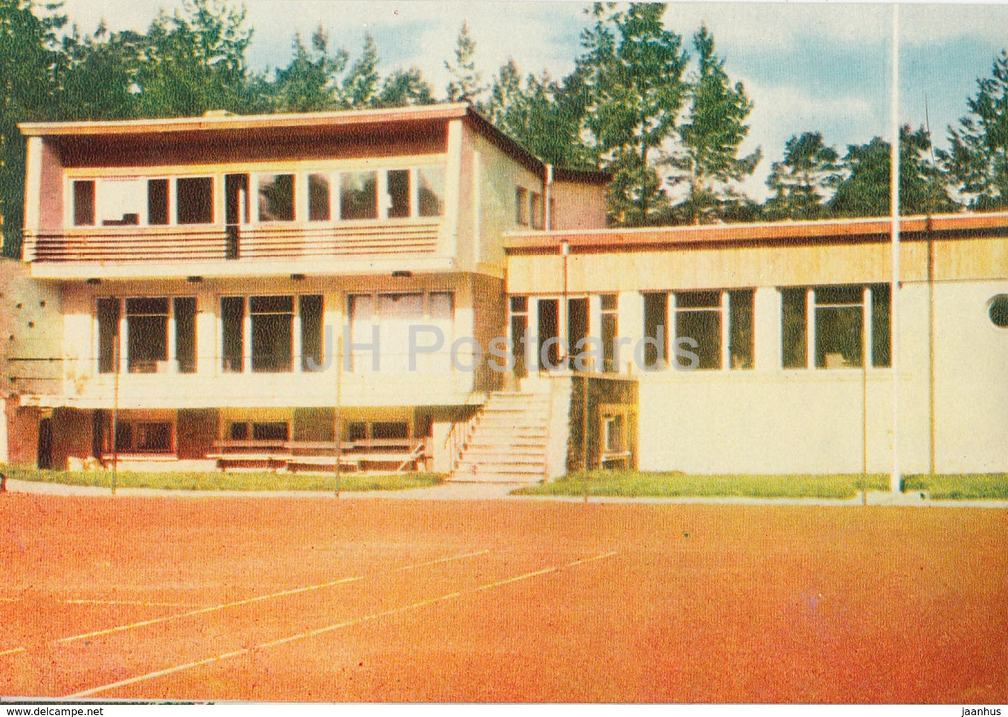 Tennis Sports Centre in Lielupe - Jurmala Views - old postcard - Latvia USSR - unused - JH Postcards