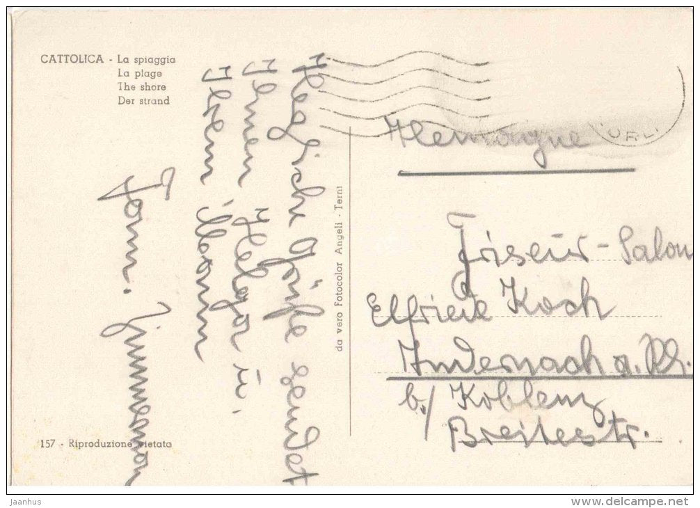 La Spiaggia - beach - Cattolica - Rimini - Emilia-Romagna - 157 - Italia - Italy - used - JH Postcards