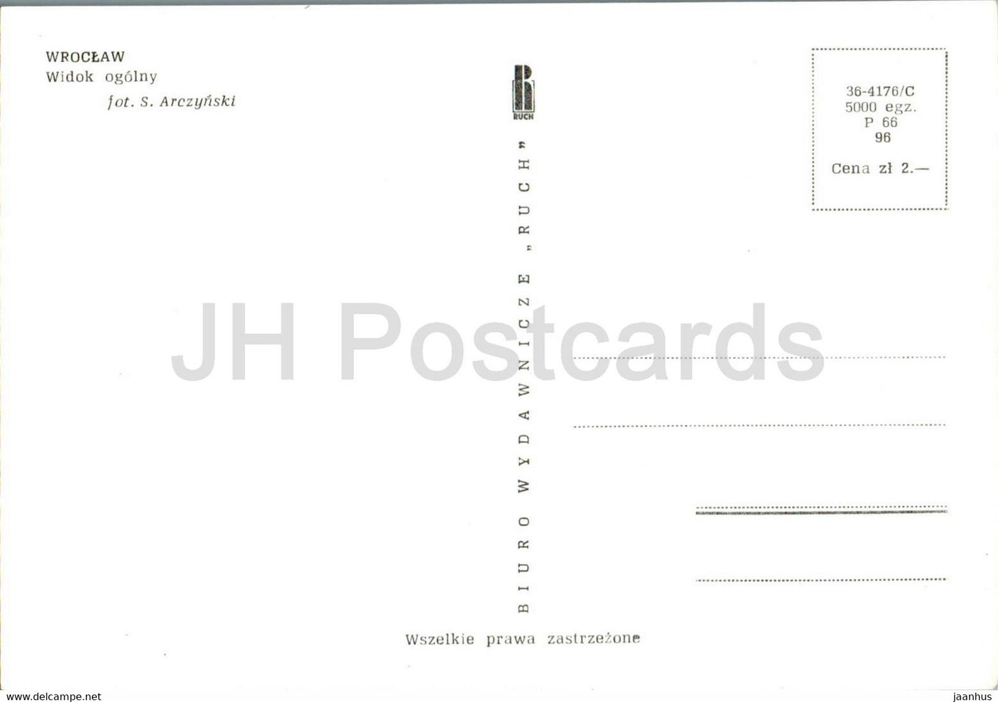Breslau - Widok ogolny - Gesamtansicht - 36-4176 - Polen - unbenutzt