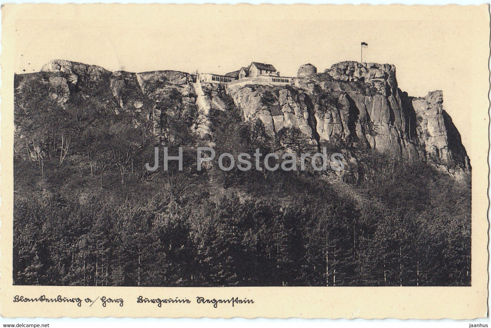 Blankenburg a Harz - Burgruine Regenstein - 21279a - old postcard - 1936 - Germany - used - JH Postcards