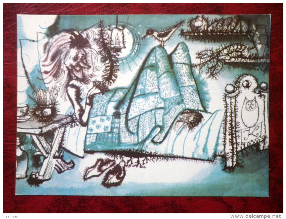 Illustration by Edgar Valter - from book Kunksmoor by Aino Pervik - 1981 - Estonia USSR - unused - JH Postcards