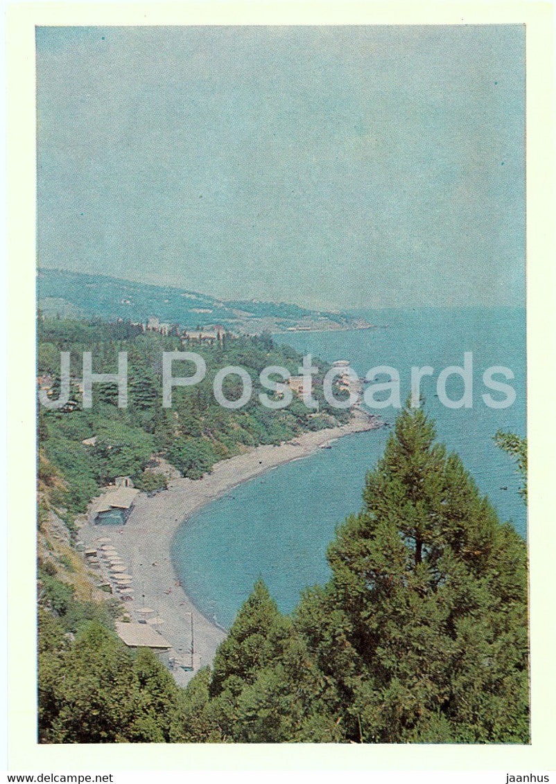 Beach in Simeiz - Crimea - 1968 - Ukraine USSR - unused - JH Postcards