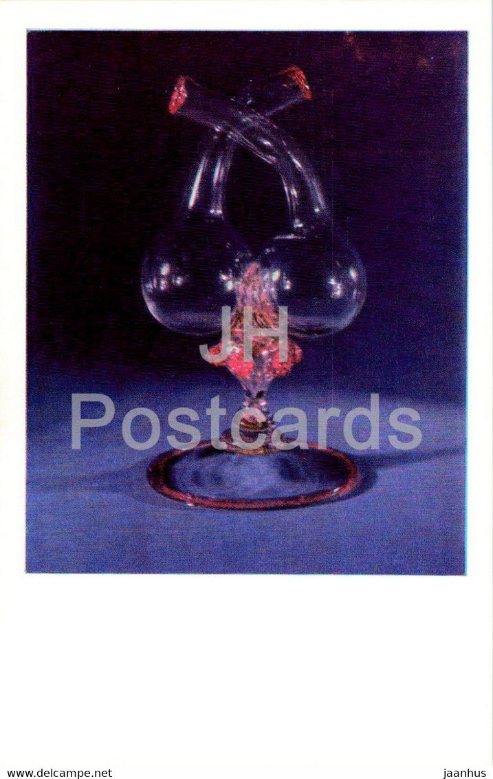 Double cruet for oil and vinegar - Spanish Glass in Hermitage - Spanish art - 1970 - Russia USSR - unused - JH Postcards