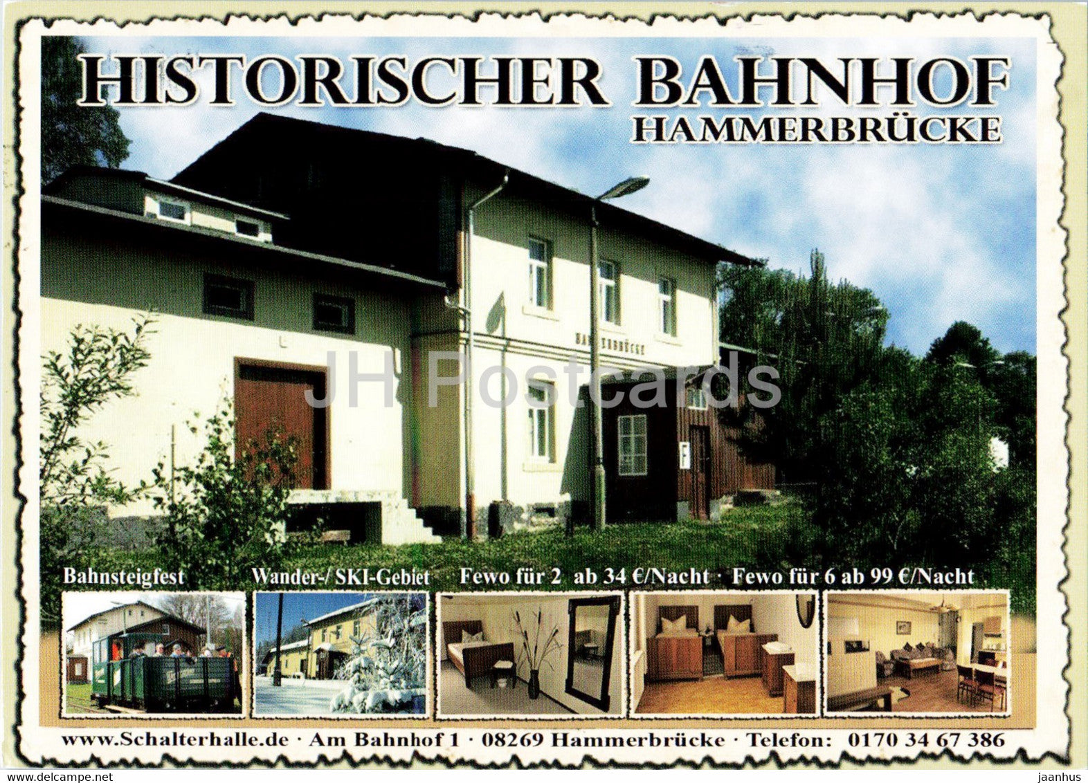 Historische Bahnhof Hammerbrucke - railway station - 2019 - Germany - used - JH Postcards