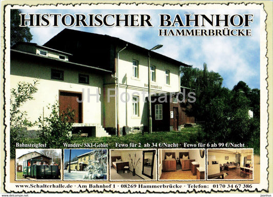 Historische Bahnhof Hammerbrucke - railway station - 2019 - Germany - used - JH Postcards