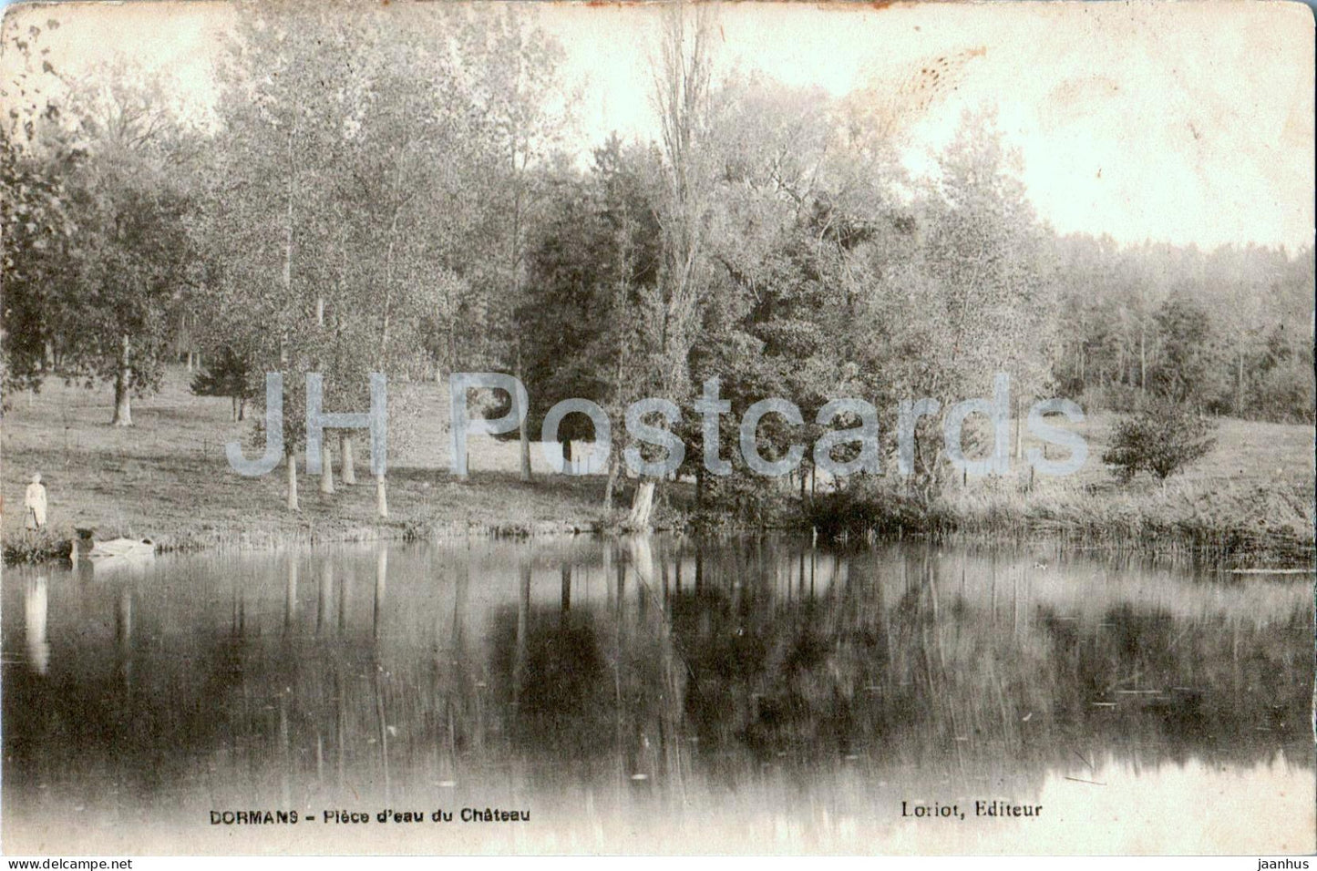 Dormans - Plece d'eau du Chateau - old postcard - France - used - JH Postcards