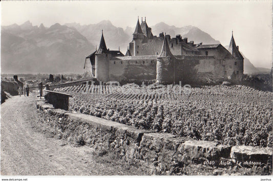 Aigle - Le Chateau - castle - 4040 - Switzerland - 1958 - used - JH Postcards