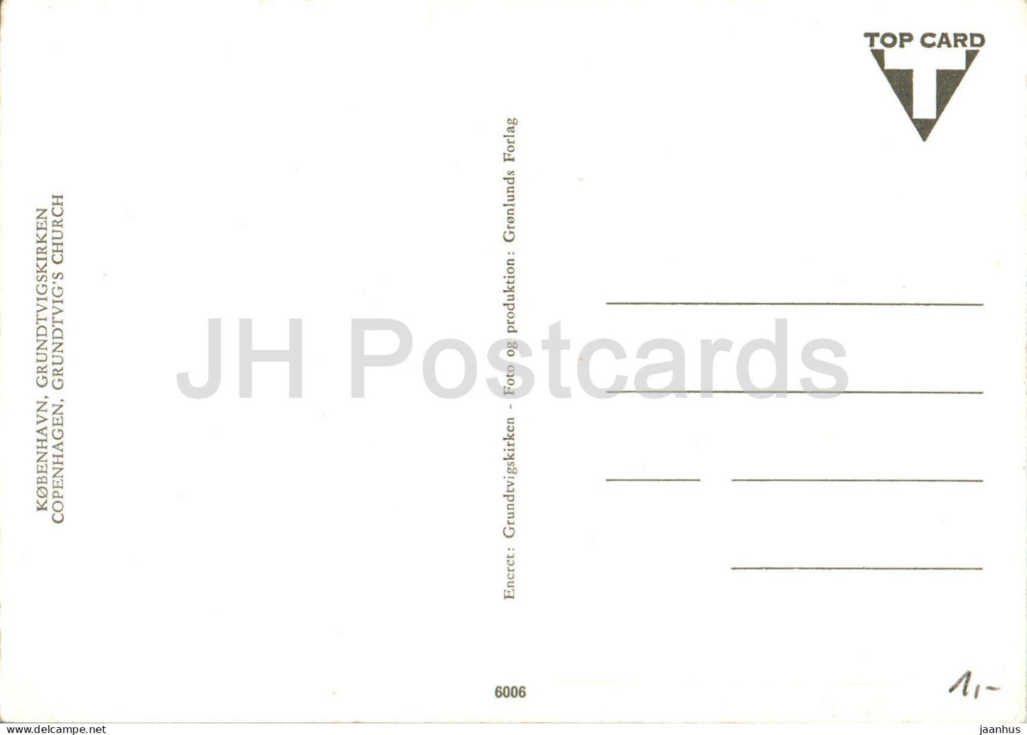 Kopenhagen - Kobenhavn - Grundtvigskirken - Grundtvigskirche - 6006 - Dänemark - unbenutzt 