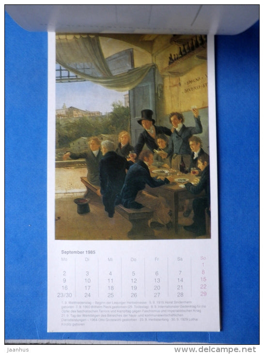 Deutsche Maler des 19.Jahrhunderts 1985 Kalender - postcards - calenda – JH  Postcards