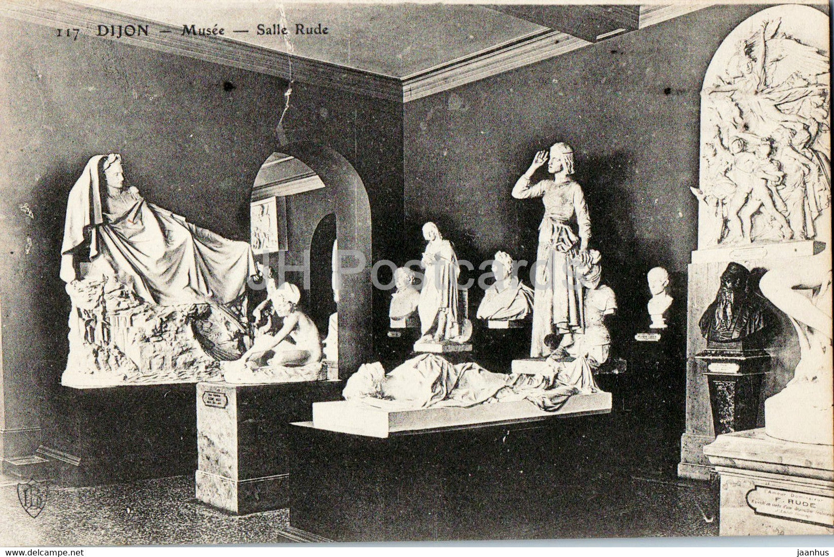 Dijon - Musee - Salle Rude - museum - 117 - old postcard - France - unused - JH Postcards