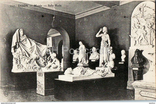 Dijon - Musee - Salle Rude - museum - 117 - old postcard - France - unused - JH Postcards