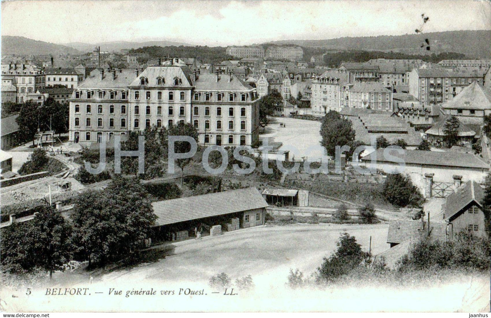 Belfort - Vue Generale vers l'Ouest - 5 - old postcard - 1919 - France - used - JH Postcards
