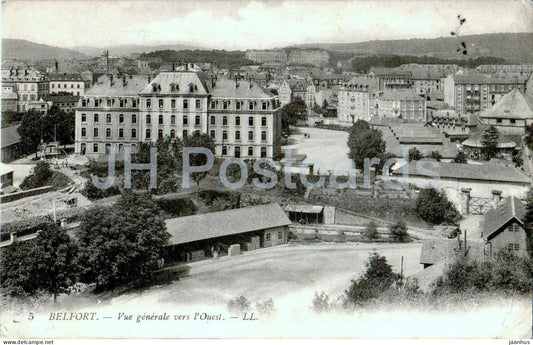 Belfort - Vue Generale vers l'Ouest - 5 - old postcard - 1919 - France - used - JH Postcards