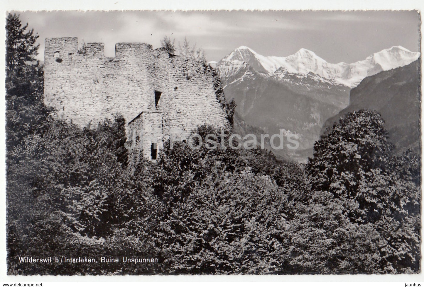 Wilderswil b Interlaken - Ruine Unspunnen - 709 - Switzerland - 1958 - used - JH Postcards