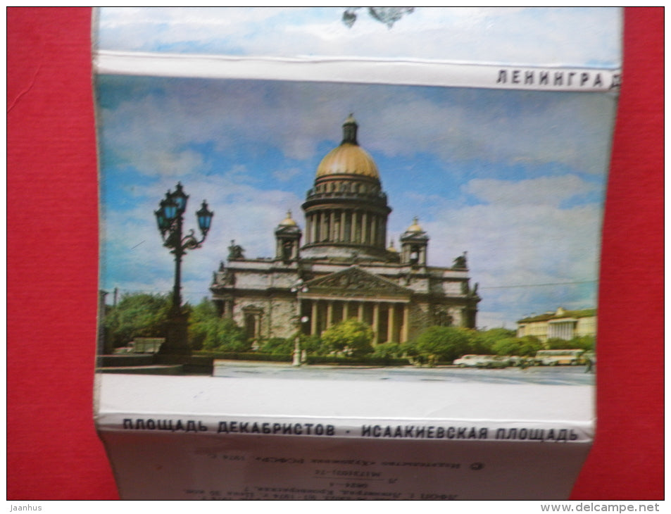 Decembrists' Square , Saint Isaac's Square - Leningrad - set of 10 mini photo cards - 1974 - Russia USSR - unused - JH Postcards
