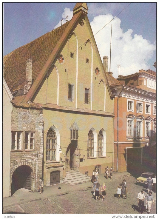Great Guild building - History Museum - Old Town - Tallinn - postal stationery - 1989 - Estonia USSR - unused - JH Postcards