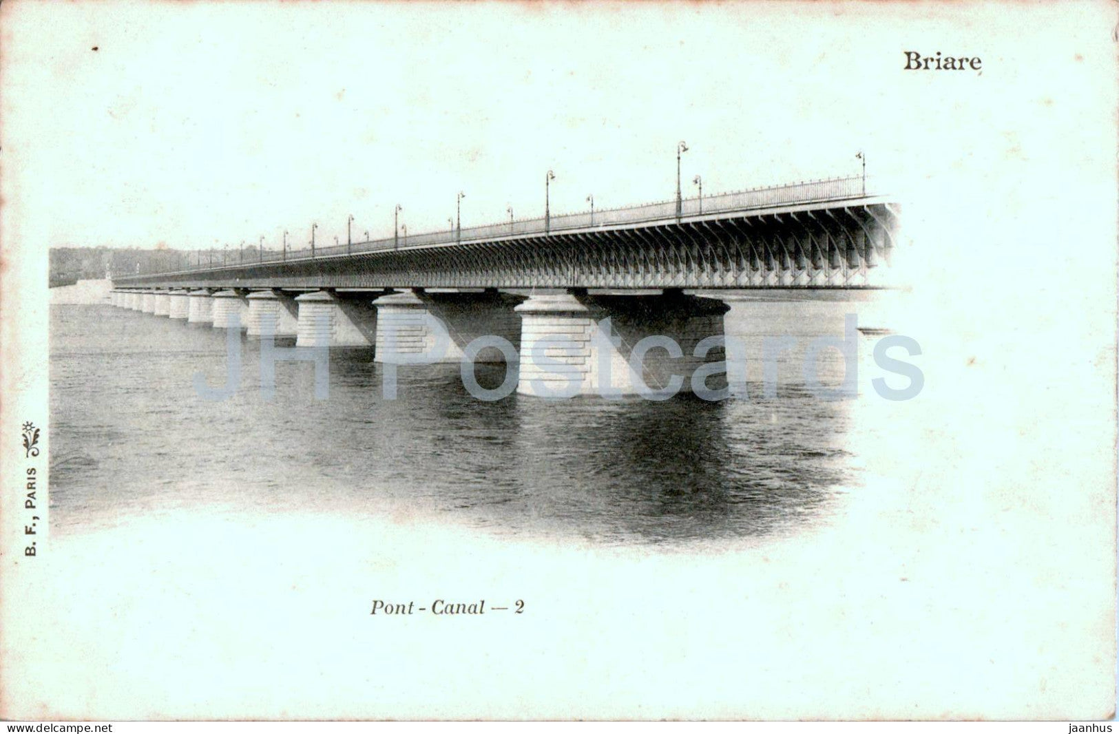 Briare - Pont Canal - bridge - 2 - old postcard - France - unused - JH Postcards
