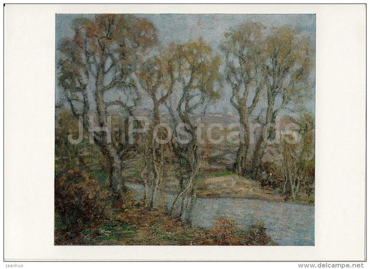 painting by A. Sotskov - The Blue Spring , 1984 - Russian art - Russia USSR - 1987 - unused - JH Postcards