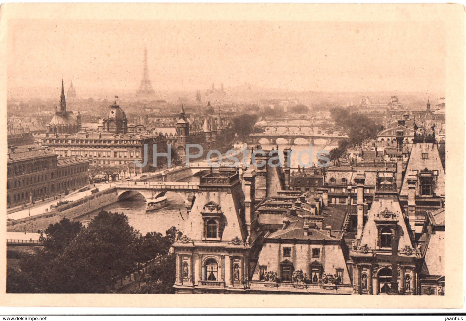 Paris - Vue des Sept Ponts Prise de St Gerevais - bridge - 123 - old postcard - France - unused - JH Postcards