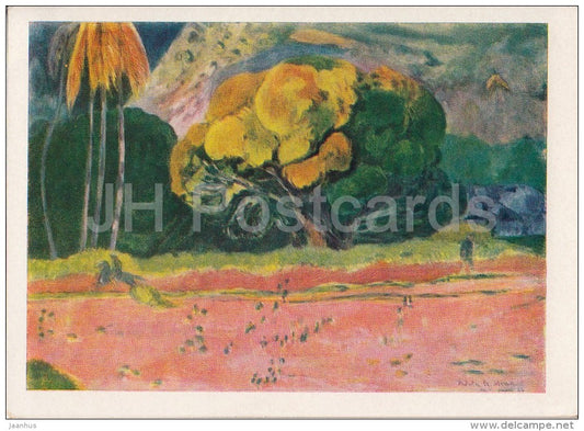 painting by Paul Gauguin - Big Tree , 1892 - French art - 1961 - Russia USSR - unused - JH Postcards