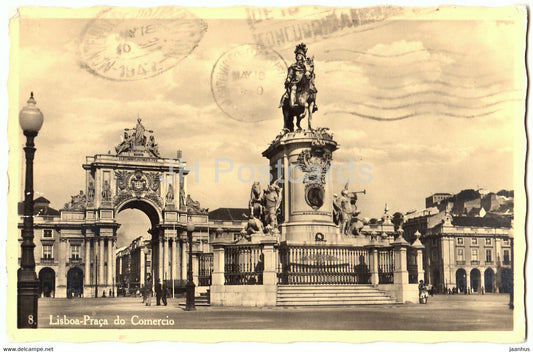 Lisboa - Lisbon - Praca do Comercio - 8 - old postcard - Portugal - used - JH Postcards