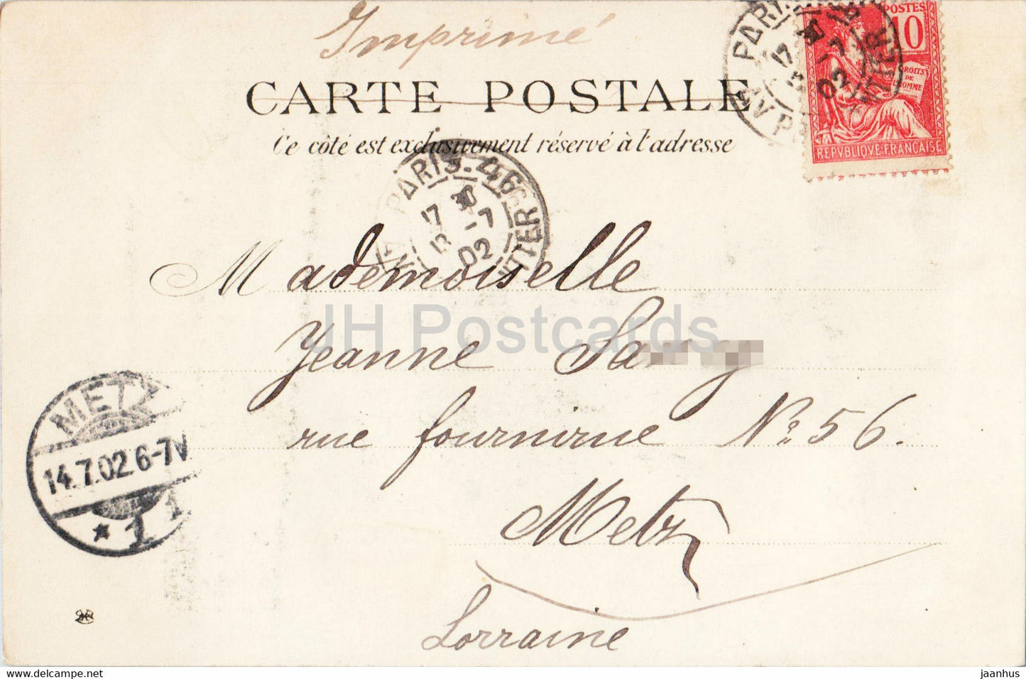 Paris - Centenaire de Victor Hugo - Monument Inaugure a Paris le 26 Fevrier 1902 - old postcard - 1902 - France - used