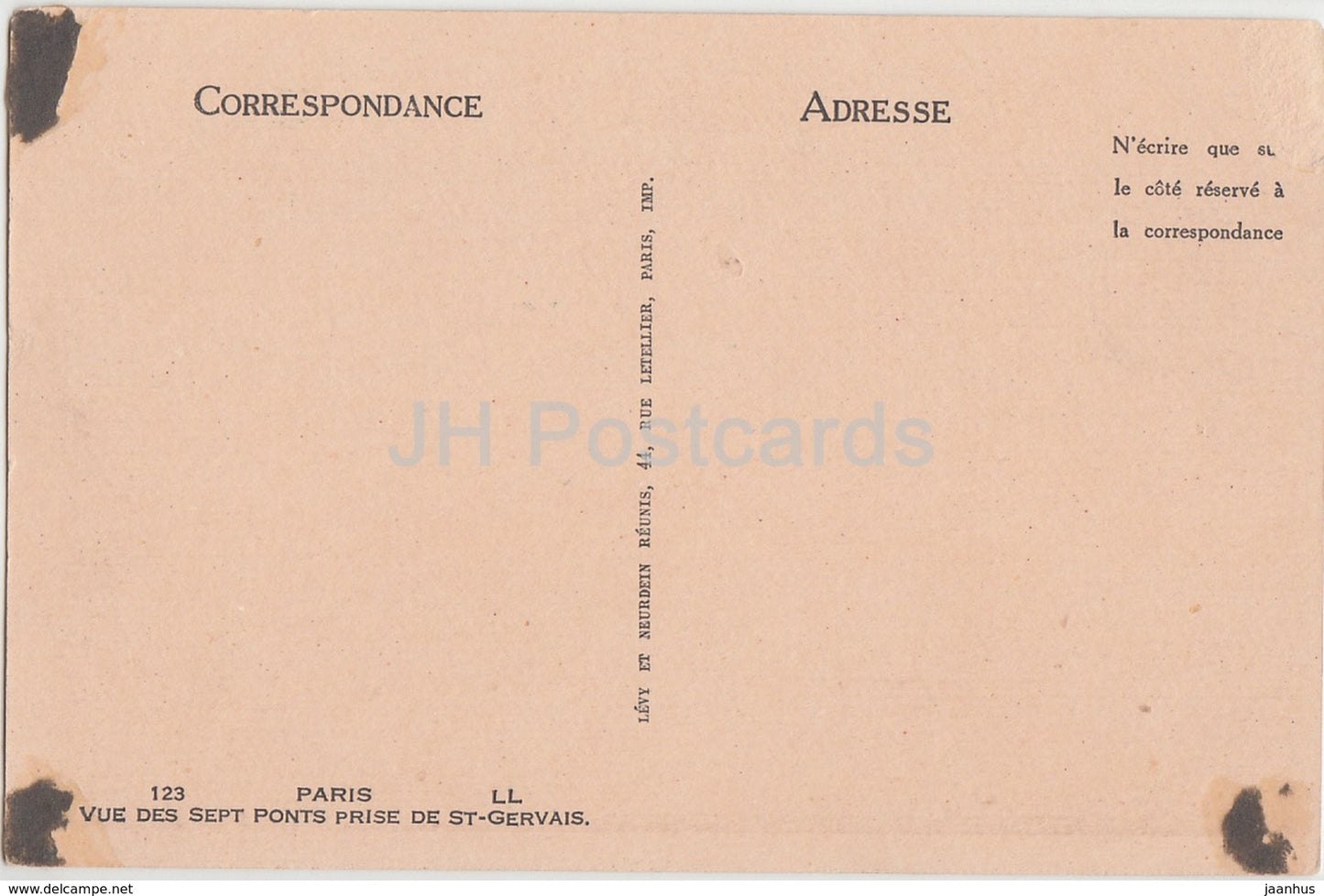 Paris - Vue des Sept Ponts Prise de St Gerevais - bridge - 123 - old postcard - France - unused
