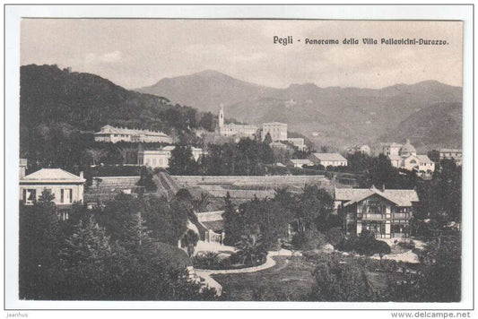 Panorama della Villa Pallavicini-Durazzo - Pegli - old postcard - Italy - unused - JH Postcards