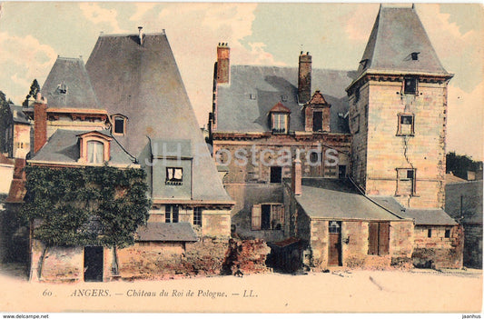 Angers - Chateau du Roi de Pologne - castle - 60 - old postcard - France - unused - JH Postcards