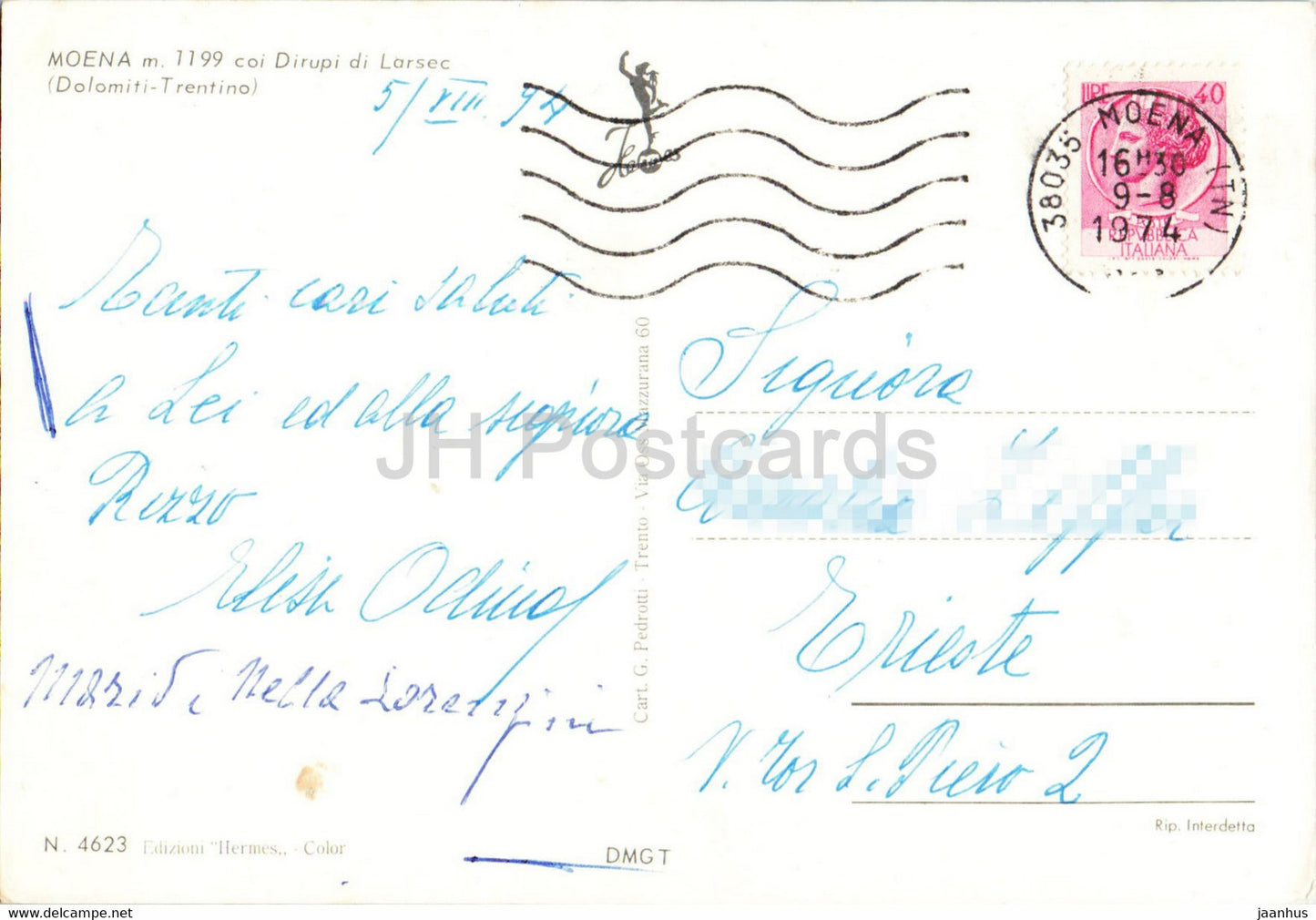 Moena 1199 coi Dirupi di Larsec - 1974 - Italy - used