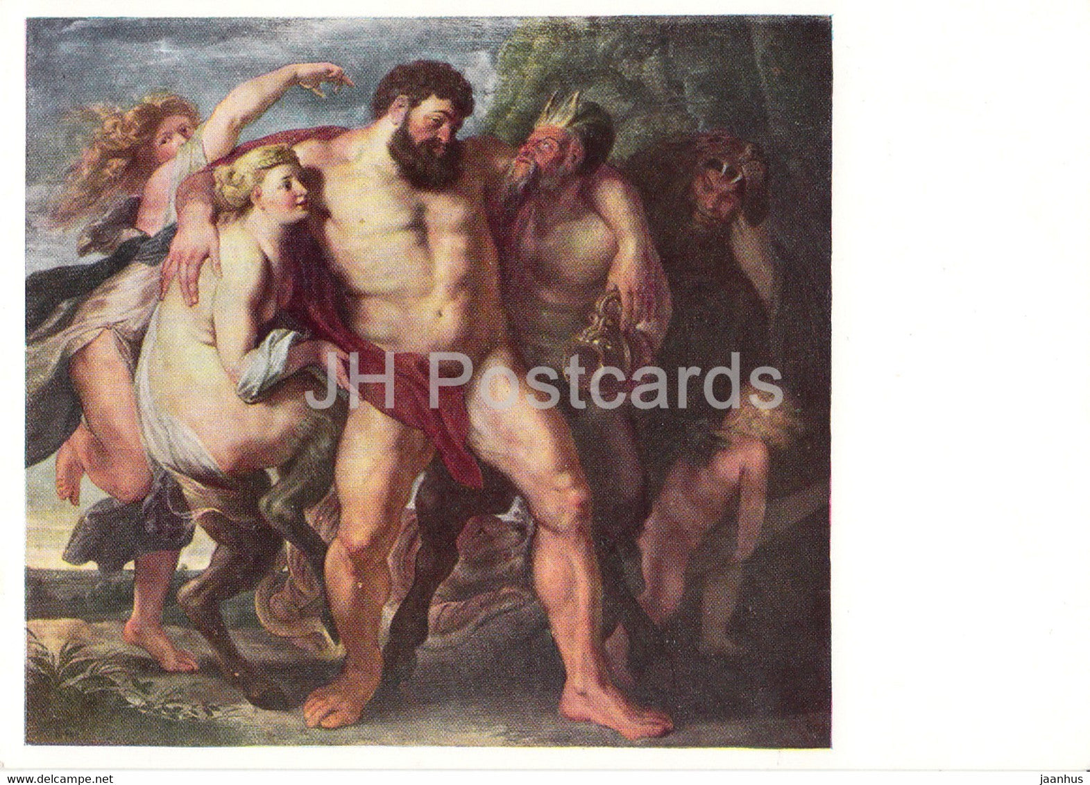 painting by Peter Paul Rubens - Der trunkene Herkules - Drunk Hercules - Flemish art - Germany DDR - unused - JH Postcards