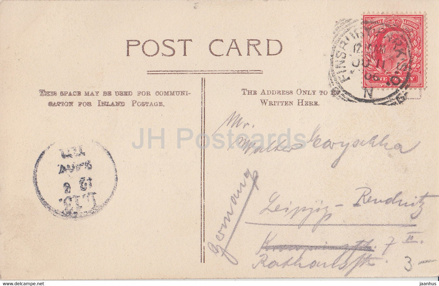 London - The Monument - Valentines Series - old postcard - 1906 - England - United Kingdom - used